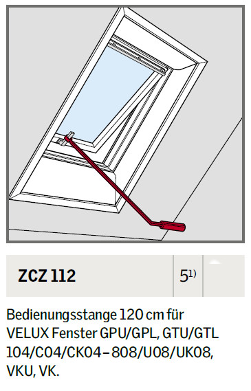 VELUX-Bedienungsstange ZCZ 112