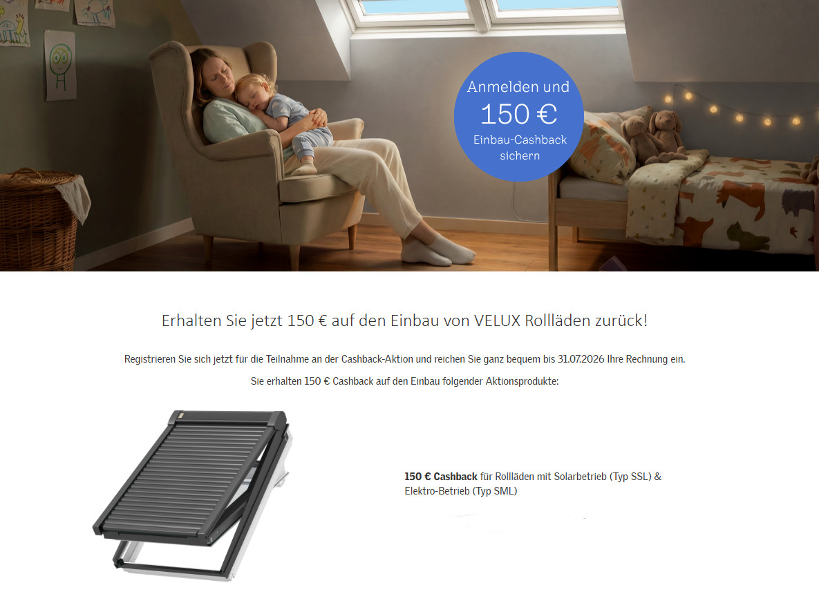 VELUX-Rollladen Solar für alle Größen